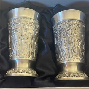 Intricately Designed Silver Chalices